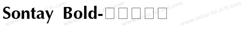 Sontay Bold字体转换
